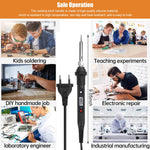 Serplex® Soldering Iron Kit with 5 Different Soldering Tips, 80W/220V 200-500°C Temperature Adjustable Soldering Iron with LCD Digital Display Welding Tool Fast Heating Solder Iron