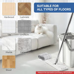 Verilux® 8Pcs Replacement Mop Pads for Floor Flat Mops 12.99''x 4.72'' Wet & Dry Use Stick-on Microfiber Mop Pads Washable Mop Pads Universal Replacement Mop Pads