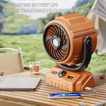 Verilux® 3 in 1 Table Fan with Night Light, 270°Automatic Oscillating Head and 300°Manual Flip, Desktop Fan with 100 Digital Speed Adjustable, with Clip and Power Bank for Home, Office, Camping