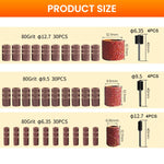 Serplex 102-Piece 80-Grit Sanding Drum Set