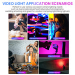 ZORBES® RGB LED Light Stick For Photography, Photography Light With RGB CCT Scene Mode, 3000K-6000K Adjustable, 360° Rotation Megnetic Suction Design, 2000mah Battery for YouTube Photoshoot LiveStream