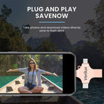 Verilux Pendrive 64GB 4 in 1 Flash Drive with Type C & USB Interfaces | Rose Gold Metal Design