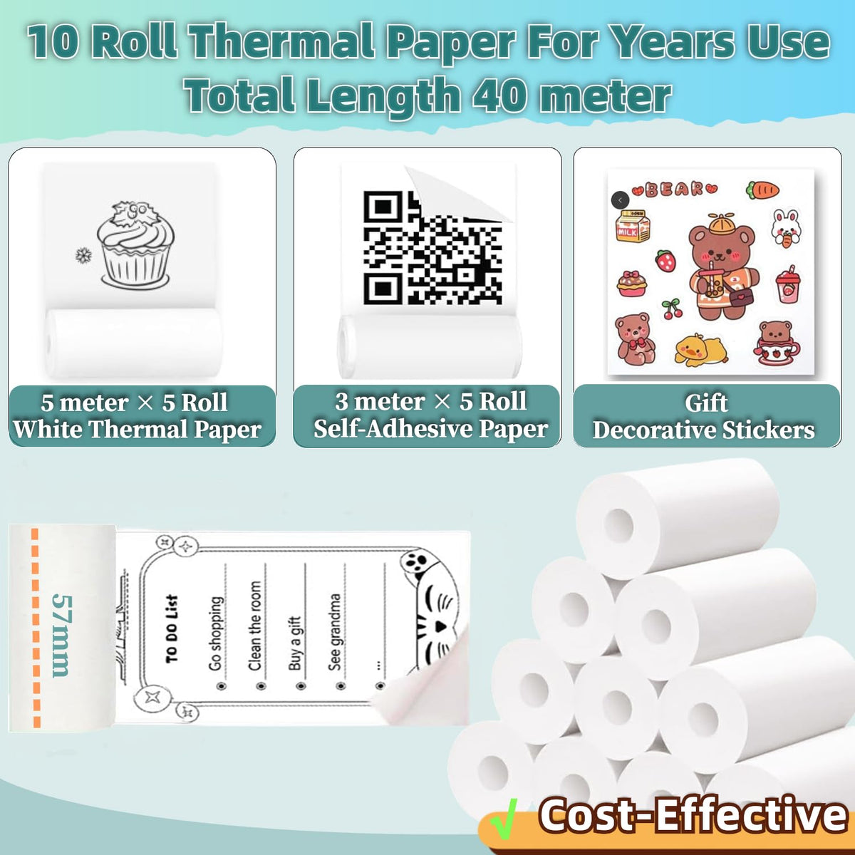 Zeitel® N1 Mini Bluetooth Thermal Printer Blue