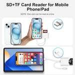 Verilux® SD Card Reader for iPhone iPad, USB C SD Card Reader with Dual Slot for MicroSD/SD