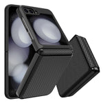 ZORBES® Compatible with Samsung Galaxy Z Flip 6 Folding Phone Case for Galaxy Z Flip 6 One-Piece Retractable Hinge Design Protective Anti-Slip Textured Fashion Phone Case with Cut-Out Outer Display