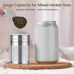 Zeitel® Large Tea Infuser 304 Stainless Steel Tea Strainer with Lid Tea Filter for Loose Tea Chamomile Green Tea Loose Leaves 2.75 inches Fine Mesh Strainer for Teapots, Cups, Mugs