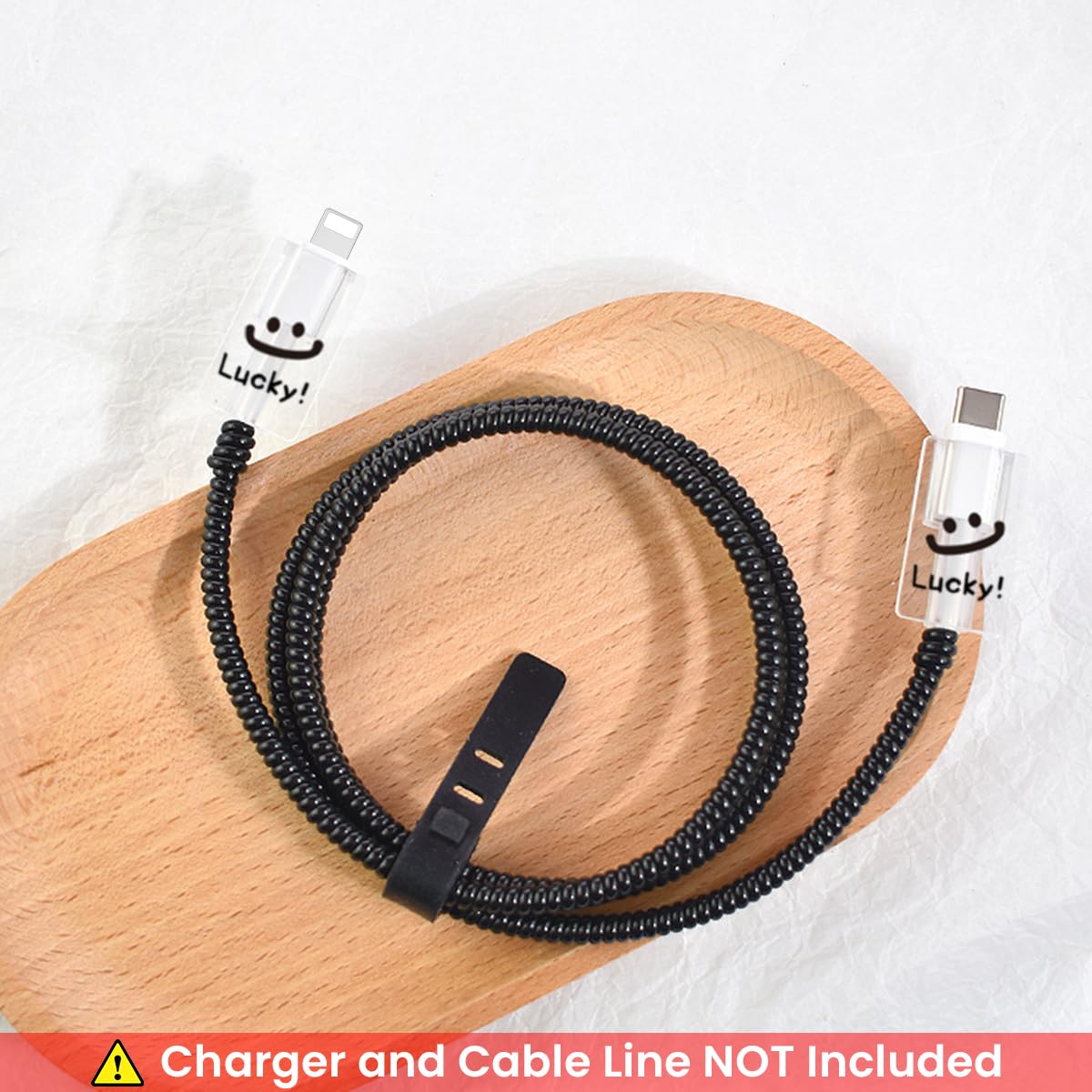 Verilux Charger Protectors for iPhone 15 14 with 20W Cable Spring Coil and Adapter Sleeve 2PCS