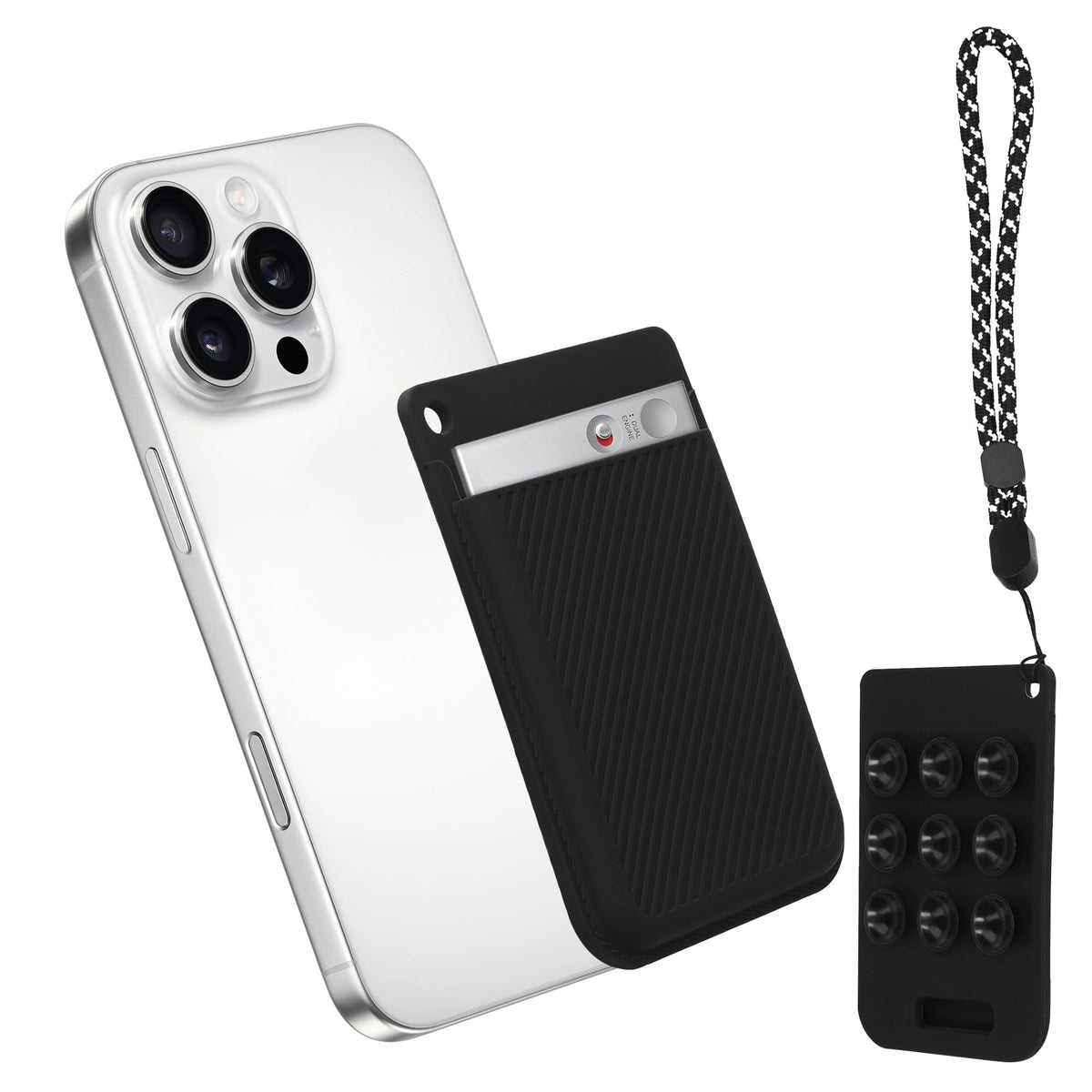 ZORBES® Compatible with PLAUD Note AI Voice Recorder/NotePro, Silicone Skin Cover Protective Anti-Scratch Case Cover with 9 Suction Cups & Lanyard Hole, Can Be Attached on Surface or Phone Back