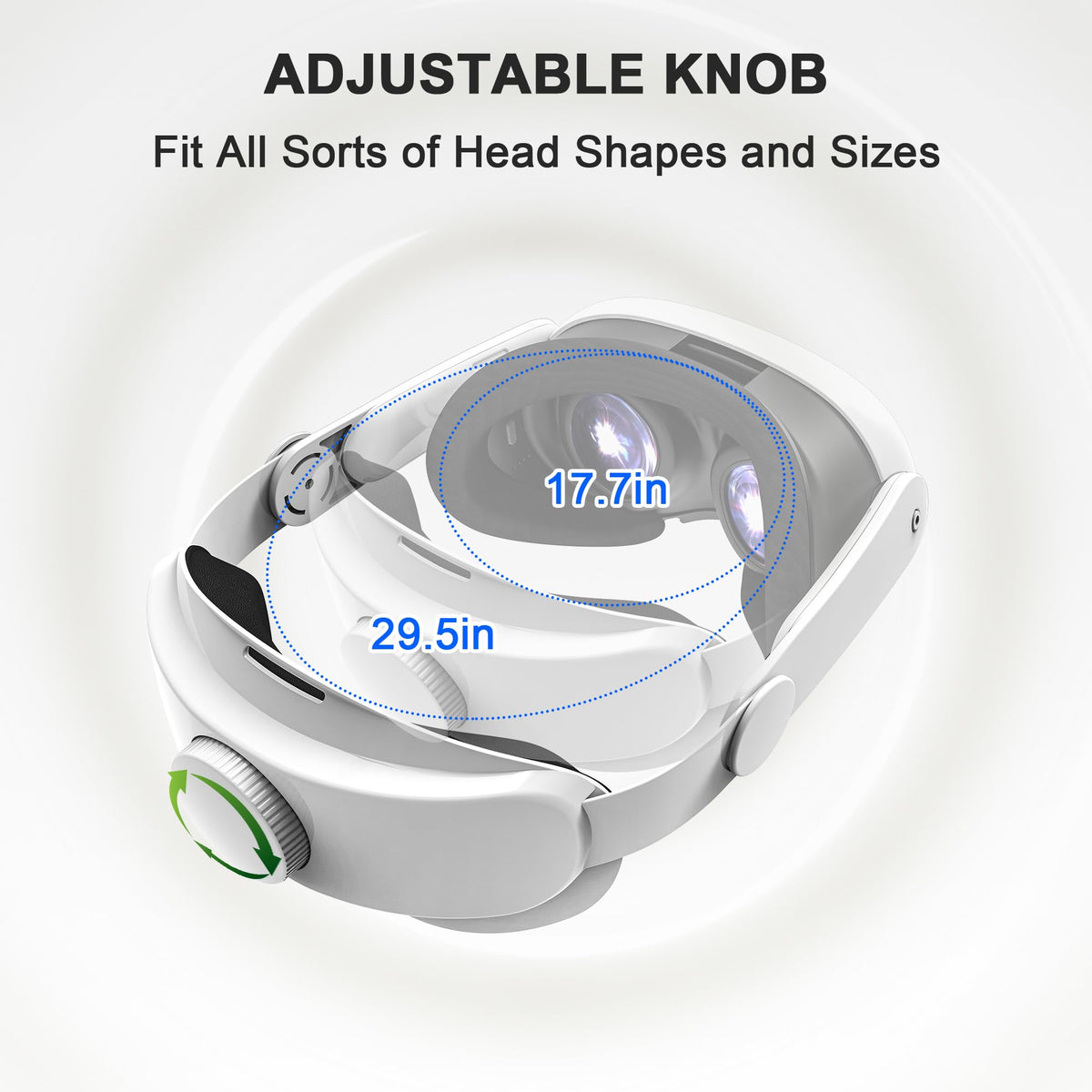 Verilux Adjustable Head Strap for Meta Quest 3 featuring ergonomic knob fit and lightweight ABS construction