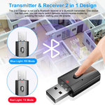 Verilux Car Bluetooth Adapter for 3.5mm Audio Devices with 2 in 1 USB Receiver Transmitter | Bluetooth 5.0 for Car and Home Audio