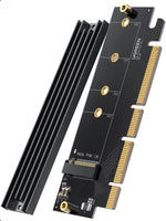 ZORBES® PCIe 4.0 M.2 NVMe Adapter 64Gbps with Heat Sink for NVMe AHCI SSD 2280 2260 2242 2230 Compatible with PCIe X16 X8 X4 for PC Upgrade