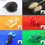 Verilux Photo Studio Light Box for Small Products with 2 LED Strips and 2 Backdrops | Foldable PET Softbox 23×22×24cm