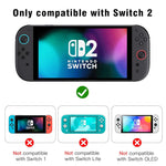 ZORBES® Transparent Protective Grip Case Compatible with 2025 Nintendo Switch 2, Anti-Scratch, Hard PC Cover for Nintendo Switch 2 Console & Joy-Cons, Clear