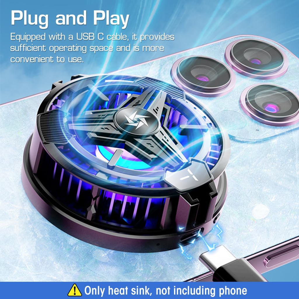 ZORBES® Led Phone Cooler Gaming Fan T2 Plus