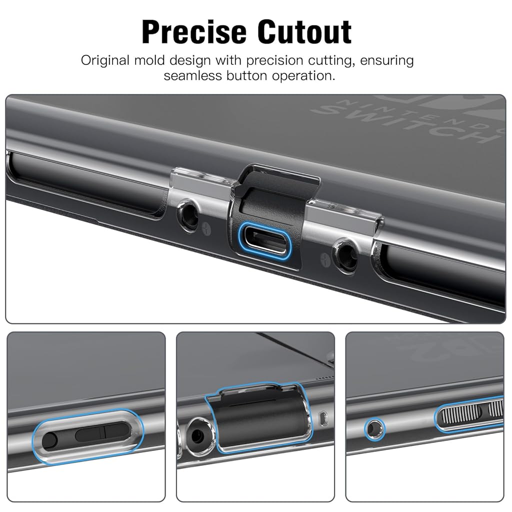 ZORBES® Transparent Protective Grip Case Compatible with 2025 Nintendo Switch 2, Anti-Scratch, Hard PC Cover for Nintendo Switch 2 Console & Joy-Cons, Clear