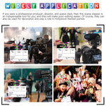 Verilux 12x10in Clap Board with Markers and Erasers for Movie Directors, Acrylic Clapboard Film Slate Cut Action Scene Clapper for Filmmaking Photography Studio Video TV