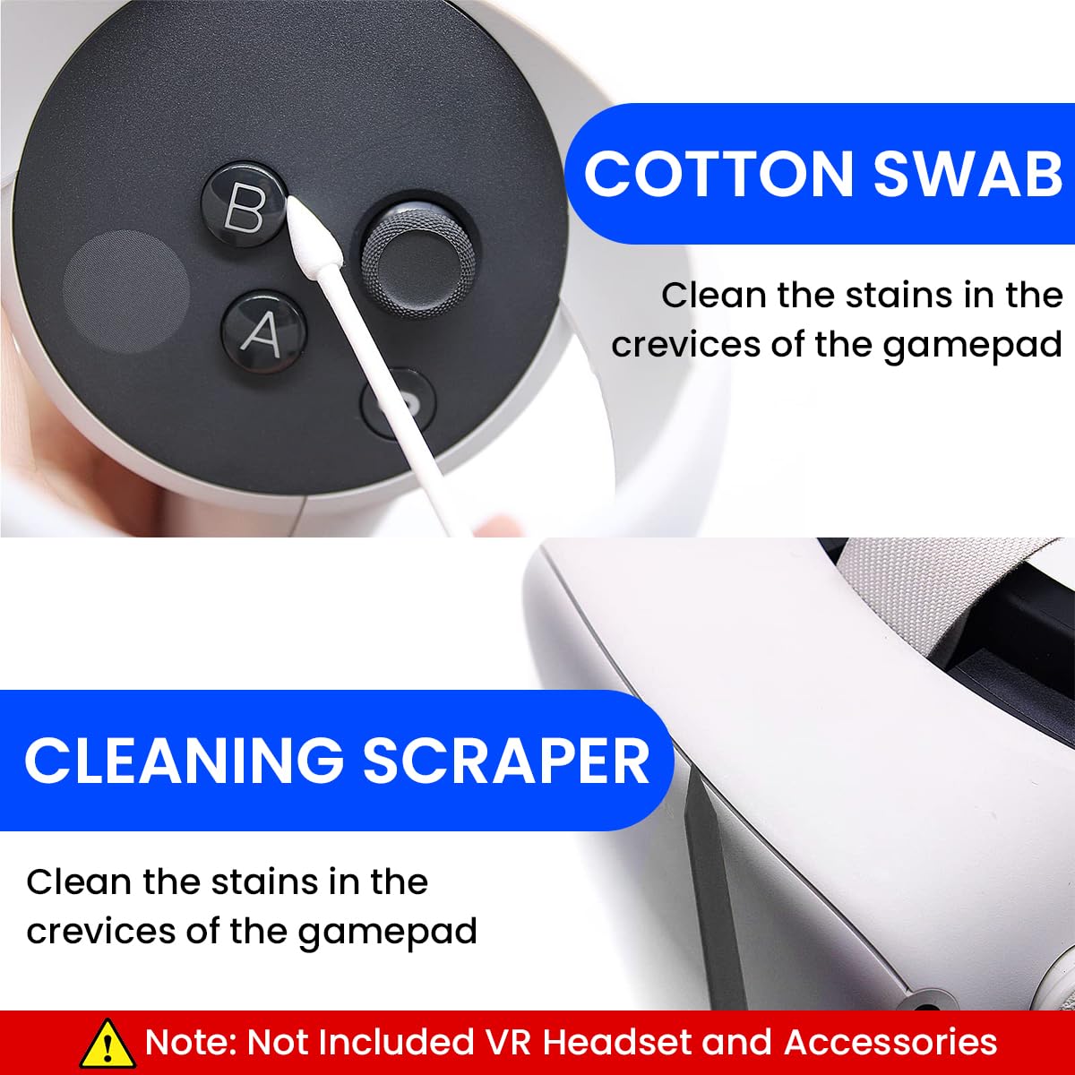 Verilux® VR Headset Cleaning Kit, VR Lens Cleaner, Lens Pen Cleaner Kit for Meta Oculus Quest 2 3 /Xbox/PS/Wii, Cleaning kit for VR Facial Interface & Face Cover Protect Lens from Dust