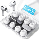 ZORBES® Compatible with Airpods,4 Sizes Replacement Ear Tips & Ebud Cleaning Pen with Box,3 in 1 Cleaning Tool Pointy Tip Plush Polish Head & Side Brush