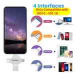 Verilux Pendrive 128GB for iPhone and Android with 4 in 1 USB Ports and Metal Keychain Design