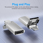 Verilux® OTG Adapter 3 in 1 USB C Female to Light-ning, USB A, Micro USB Male OTG Adapter PD 30W Fast Charging Type C to Light-ning Connector Type C Charger Converter for iPhone iPad Android Phone PC