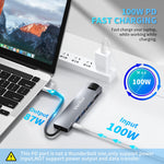 Verilux USB C Hub for Laptop with 4K HDMI and 87W PD Charging | 6 in 1 Multiport Adapter
