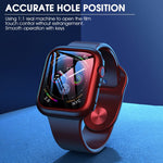 ZORBES® Hard Cover Compatible Apple Watch Series 7, Hard Case 41mm Case with Built-in Tempered Glass Screen Protector Protective Face Bumper Case Cover(Black)