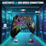 ZORBES® Gaming Controller Wireless with RGB, Controller for PC Wireless Support Android, iOS, Switch, Gamepad with 2 Programable Buttons, Dual motor force, Hall Effect Magnetic Trigger and Joystick
