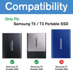 ZORBES® Storage Bag for Samsung T5/T3 Portable SSD 1TB 2TB 500GB 250GB, Protective Travel Case for Samsung T5/T3, Hard Storage Pouch for Samsung T5/T3 (Not fit Samsung T7/T7 Touch) (Only Bag)