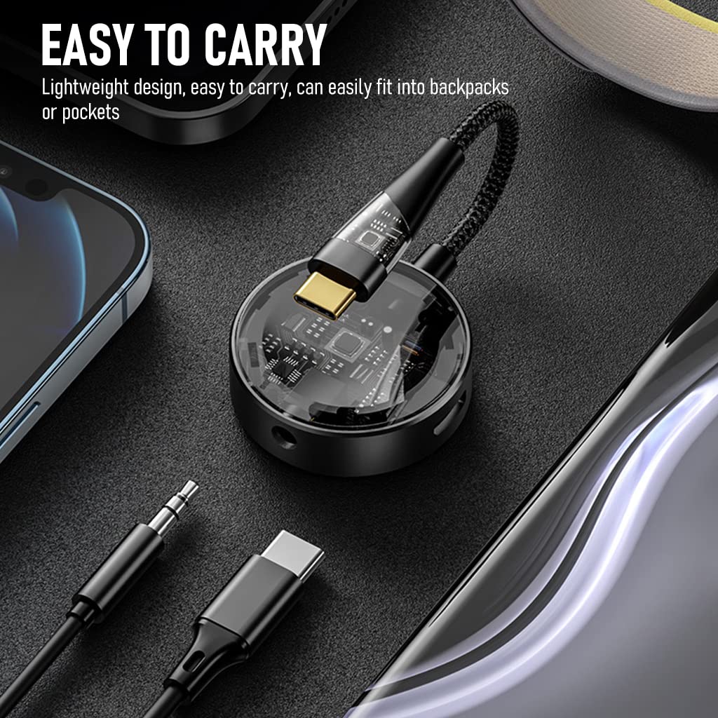 Verilux Type C to 3.5mm Jack Audio Adapter with PD Fast Charging for Galaxy S22 S21 | 2 in 1 Game Sound Card