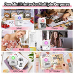 Zeitel® Mini Bluetooth Thermal Printer with LED Pink