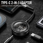 Verilux Type C to 3.5mm Jack Audio Adapter with PD Fast Charging for Galaxy S22 S21 | 2 in 1 Game Sound Card