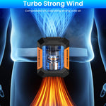 Verilux Waist Belt Fan for Outdoor Activities with 5000mAh USB Rechargeable Battery and LED Flashlight