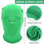 Verilux Green Screen Photography Props Green Headcover and Long Sleeve Gloves Chroma Key Special Effects Background Chroma Keying Green Gloves and Head Cover for Digital Image and Video Editing