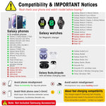 ZORBES® Charging Station for Samsung Phone, Earbuds, Smartwatch, 3-in-1 Charger Station with Power Adapter, Fast Wireless Charger Stand for Samsung Galaxy Watch 5 Galaxy S23/Z Flip, Buds Live, More