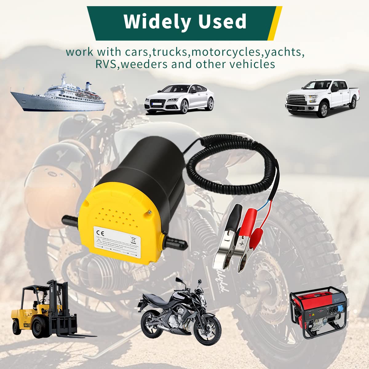 ZORBES® 12V 60W Oil Pump Extractor,Upgraded Oil & Diesel Fluid Pump Extractor,Scavenge Suction Transfer Pump,Marine Electric Oil Pump For Boat,Car,Motorcycle,ATV,RV,Truck,Motorbike