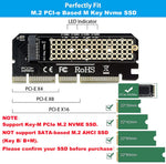 Verilux NVMe Adapter PCIe x16 for M.2 SSD 2230 2242 2260 2280 | with Gel Pad and Screwdriver