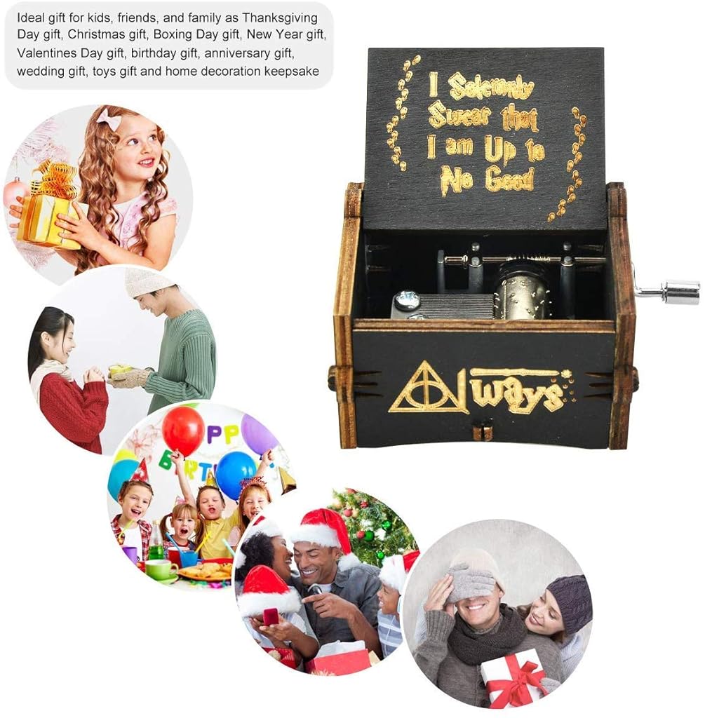 ZORBES® Caja de música de Harry Potter, caja de música clásica de madera con manivela, regalos de cumpleaños para niñas y niños, regalos de Diwali para niños, amigos y familiares