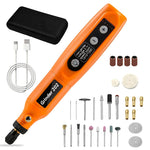 Verilux Electric Cordless Rotary Tool Kit with 55pcs Sanding Accessories and 3 Speed USB Charging | Ideal for DIY Craft Polishing and Sanding