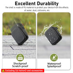 ZORBES® Polyurethane Carrying Case For Dji Osmo Action 3/4 Camera, Dji Osmo Action 3/4 Camera Storage Bag With Lanyard, Travel Case For Dji Osmo Action 3/4 Camera, Accessories Bag - Black