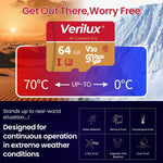 Verilux® Micro SD Card 64 GB Universal Camera SD Card Memory Card with SD Card