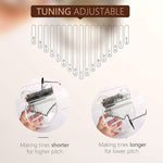 Verilux® Thumb Piano Crystal Kalimba Acrylic Mbira Finger Musical Instrument Gifts for Kids Adult Beginners with Tuning Hammer Study Instruction and Eva bag 2PCS