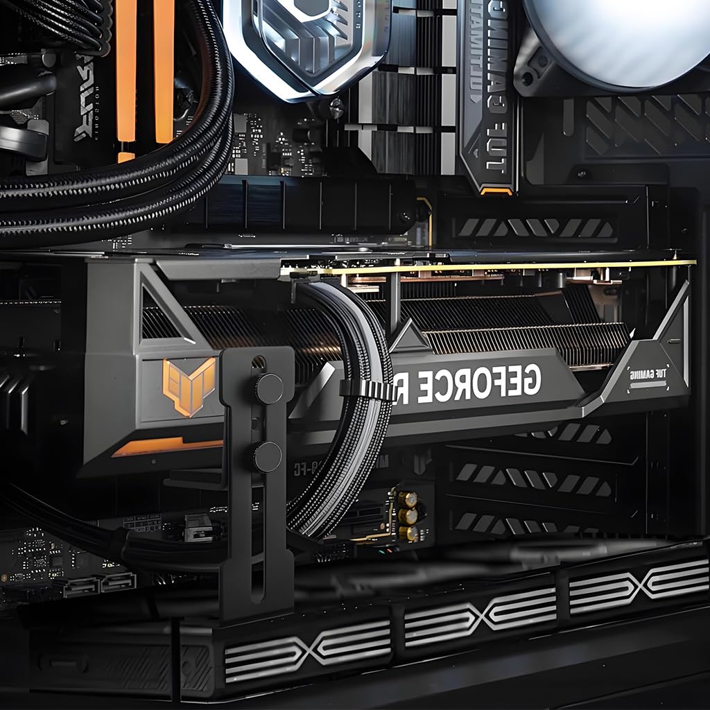 ZORBES® GPU Support Bracket, Graphics Card Holder with Adjustable Height 6-96mm, Anti-Sag Support Stand for PCIe Protection, Stable GPU Mount Compatible with Most ATX Cases & Graphics Cards