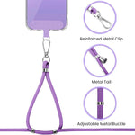 ZORBES® Phone Neck Strap and Wrist Strap Adjustable Nylon Phone Sling Strap with Attachment Insert Quick Release Phone Strap Phone Shoulder Strap Universal Phone Strap Lanyard, Purple