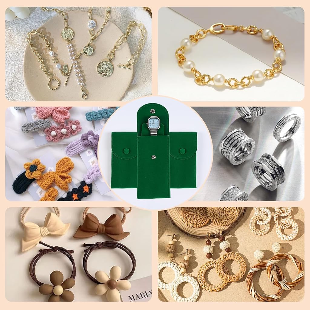 ZORBES® Travel Watch Box, Leather Storage Case Wrist Watch Storage Pouch, Double Sided Velvet Liner Anti-Scratch Protective Storage Pouch, Travel Watch Organizer, 7x13x4cm, Only Box