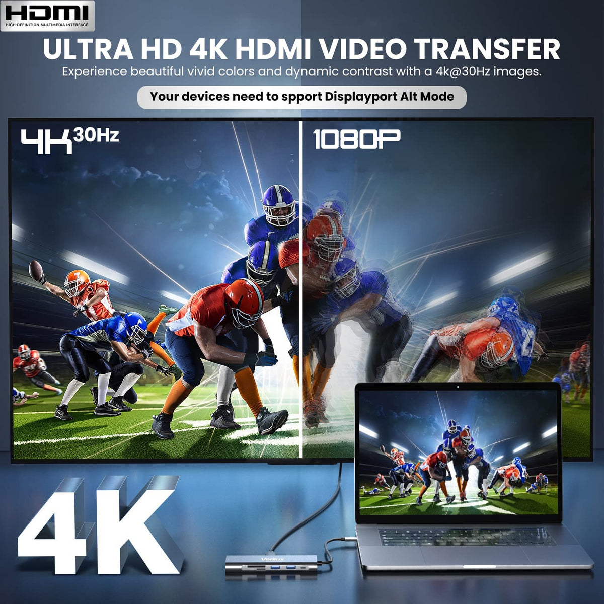 Verilux USB C HUB-6 IN 1 HC-74C