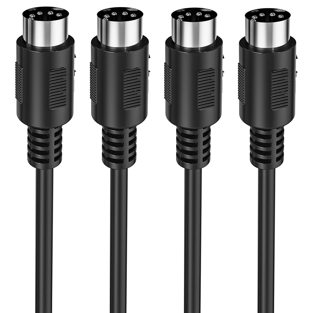 ZORBES® MIDI Cable, 3.3 Feet Male to Male 5-Pin MIDI Cable Compatible with MIDI Keyboard, Keyboard Synth, Rack Synth, Sampler, External Sound Card, Sound Source and Other Music Gear
