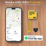 Verilux Air Bluetooth Tracker for Keys and Pets featuring 3.2x3.2x0.94 cm Loop Hole Design | Yellow