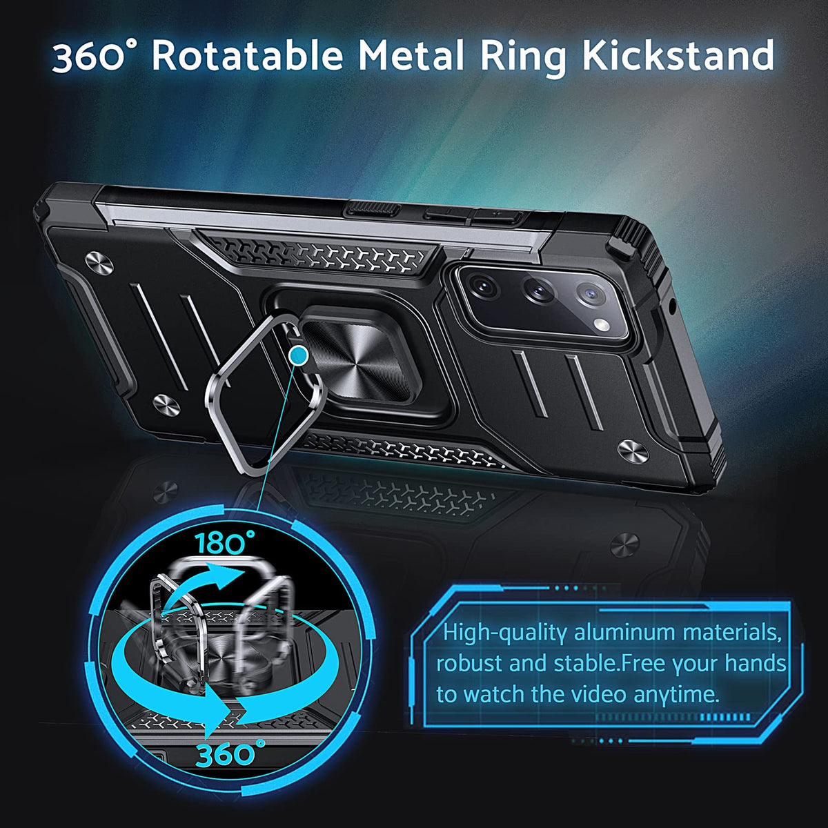 ZORBES® for Samsung Galaxy S20 FE 5G Back Cover with Rotatable Phone Ring Buckle Stand Design, TPU Shockproof Protective s20fe Cover Case for Samsung Galaxy Samsung s20 fe 5g Back Cover case FE