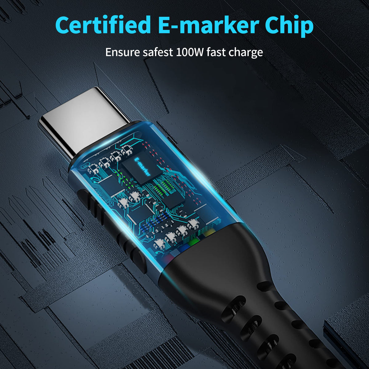 Type C Cable Fast Charing 100W PD 5A 6.6FT