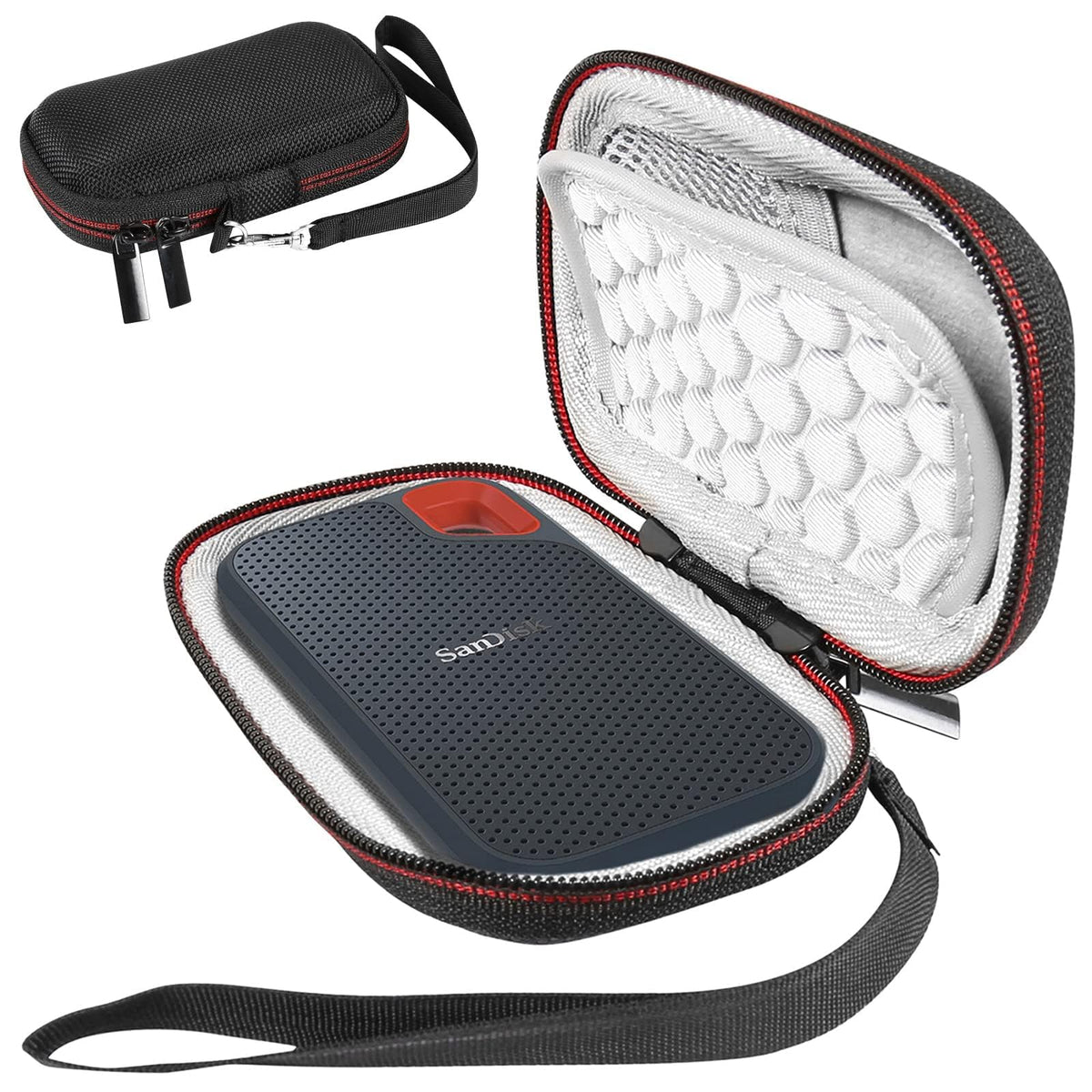 ZORBES® Hard Drive Storage Bag for SanDisk 500GB/ 250GB/ 1TB/ 2TB/ 4TB Portable SSD- SDSSDE61/ SDSSDE60-Black